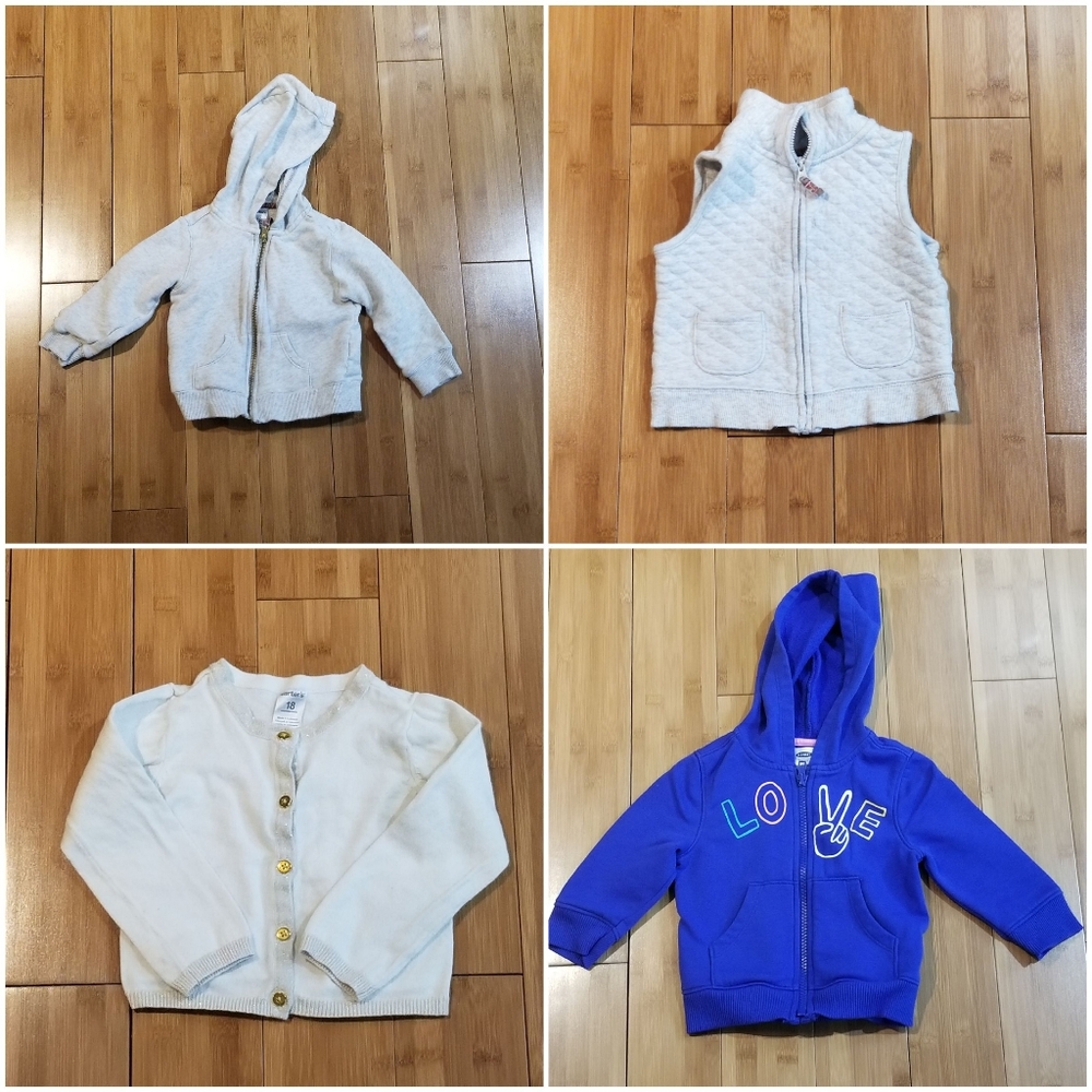Bundle (4) toddler girl jackets 18-24 mths